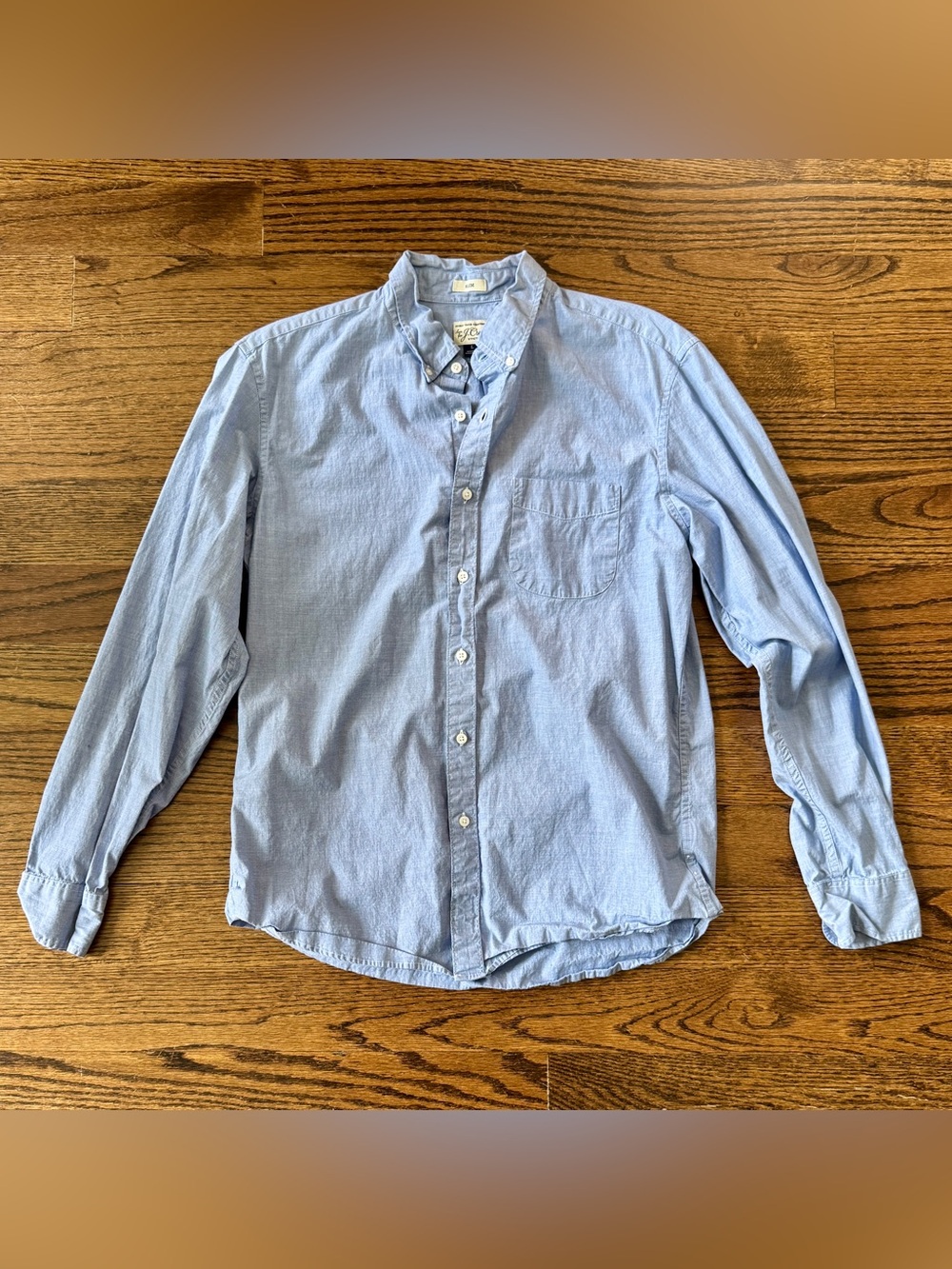 J. Crew Stretch Secret Wash Shirt, Slim | Size Large